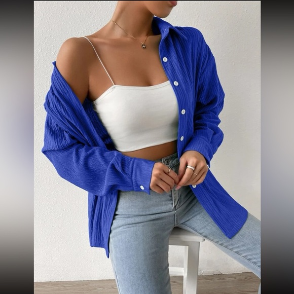 Drop Shoulder Longline Shirt - Picture 2 of 8